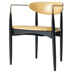 Black & Brass Viscount Chair by Dan Johnson
