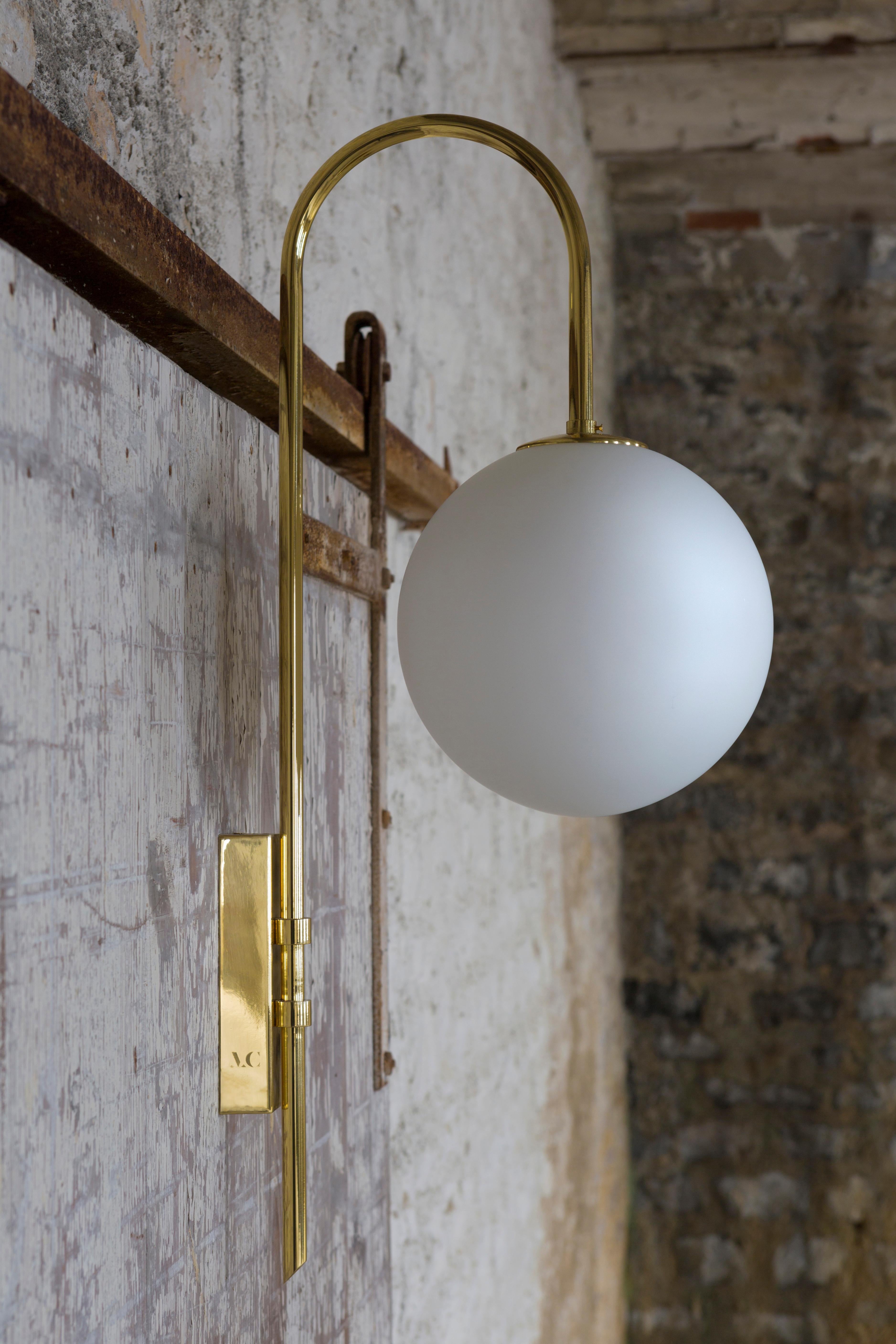 Modern Black Brass Wall Lamp 06 by Magic Circus Editions For Sale