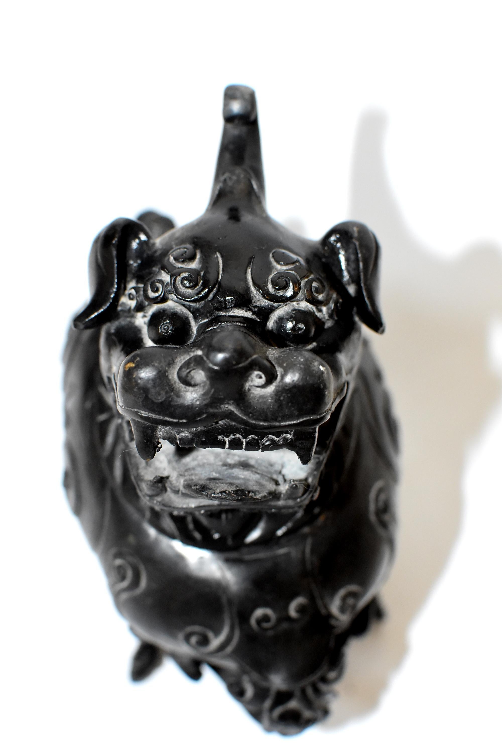 Black Bronze Censer in Beast Form For Sale 9