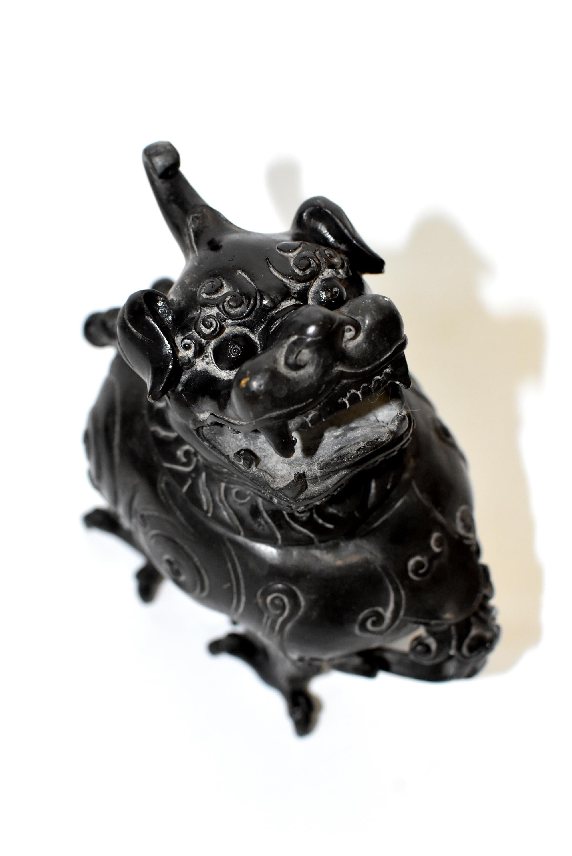 Black Bronze Censer in Beast Form For Sale 11