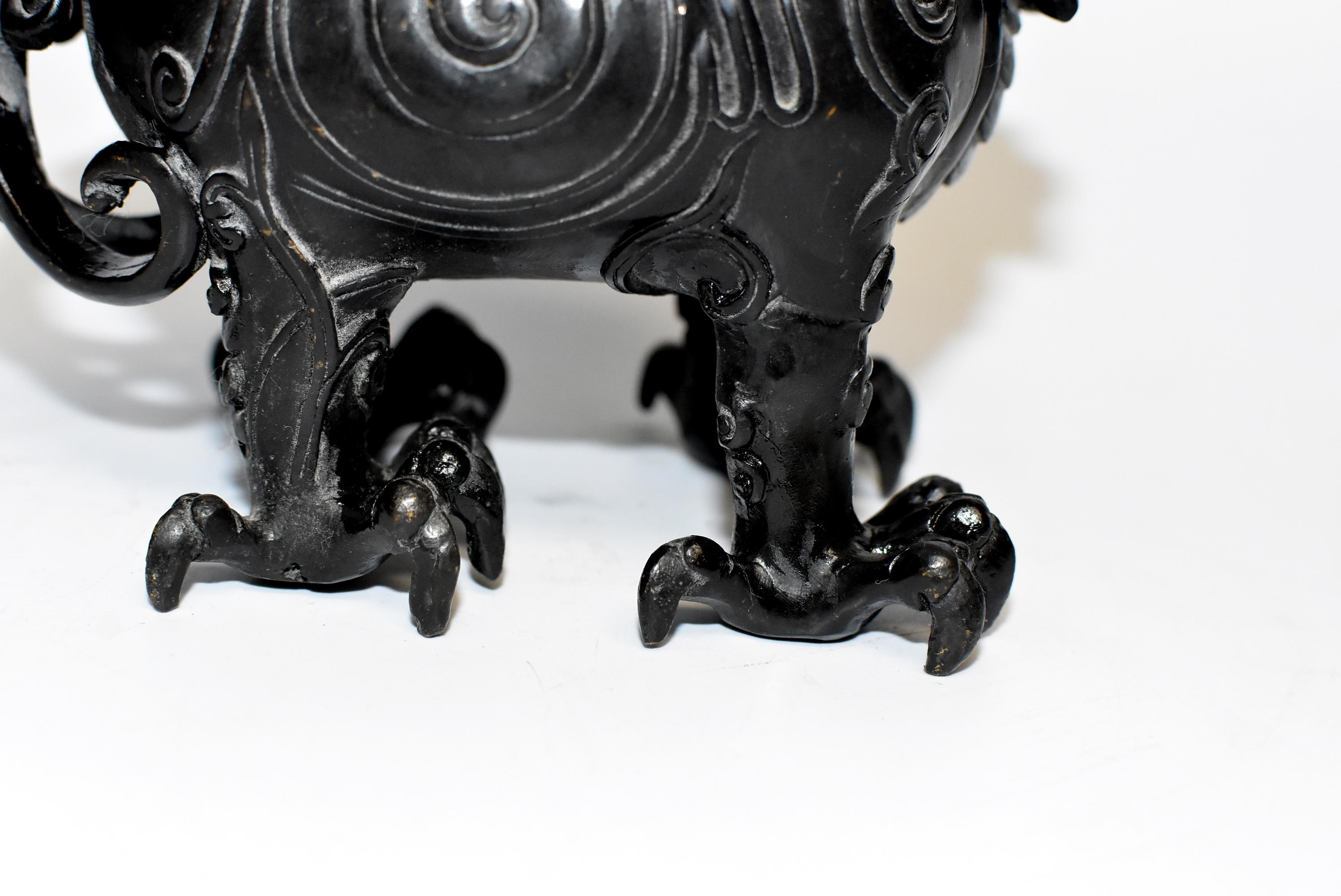 Black Bronze Censer in Beast Form For Sale 1