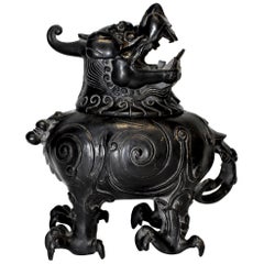 Black Bronze Censer in Beast Form