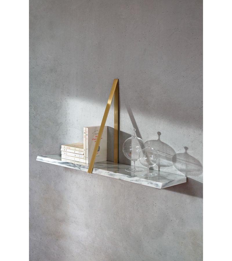 Modern Black Bronze Marble T-Square Shelf by Michael Anastassiades