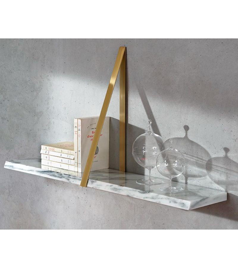 Lacquered Black Bronze Marble T-Square Shelf by Michael Anastassiades