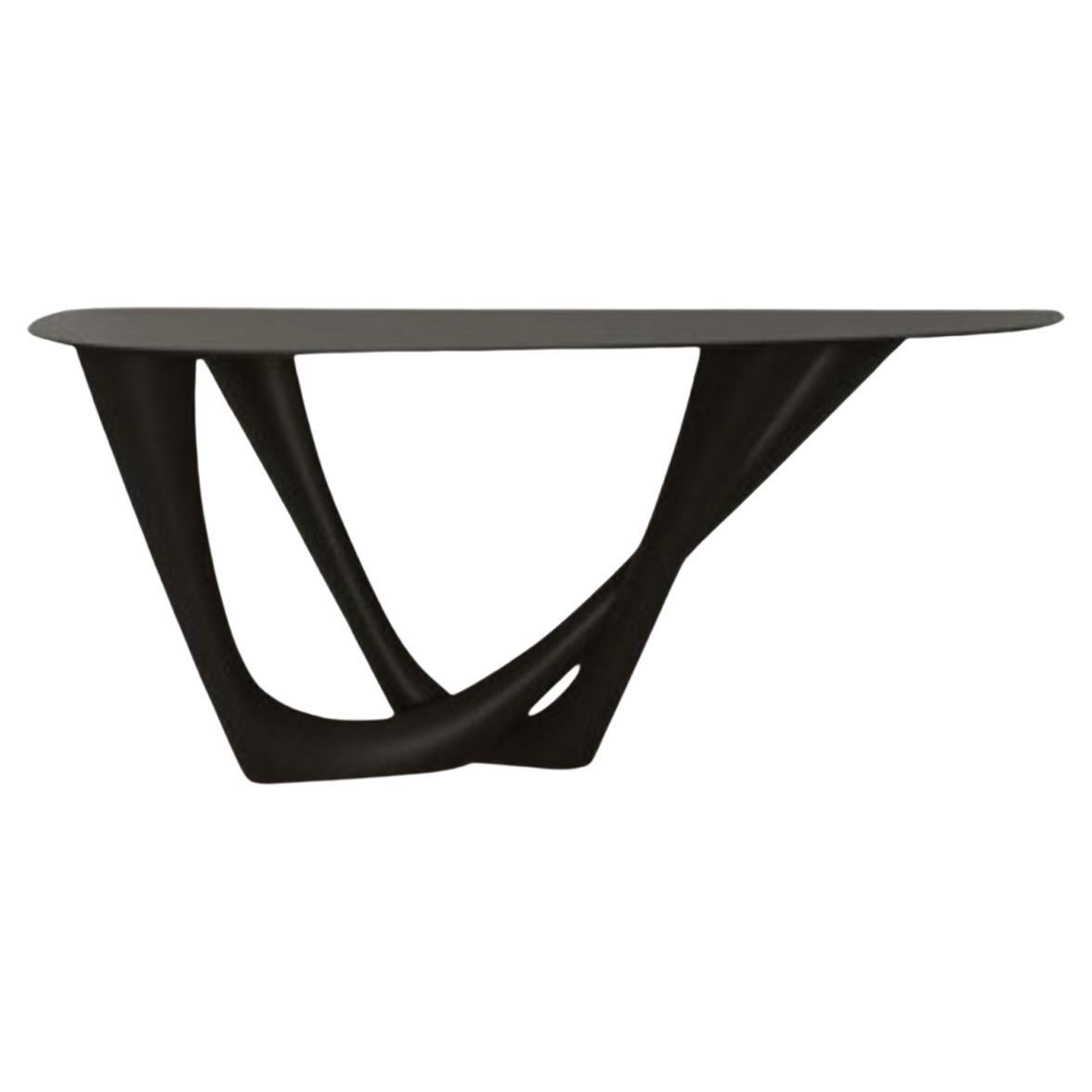Black Brown G-Console Duo Steel Base and Top by Zieta For Sale