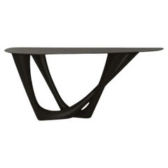 Black Brown G-Console Duo Steel Base and Top by Zieta