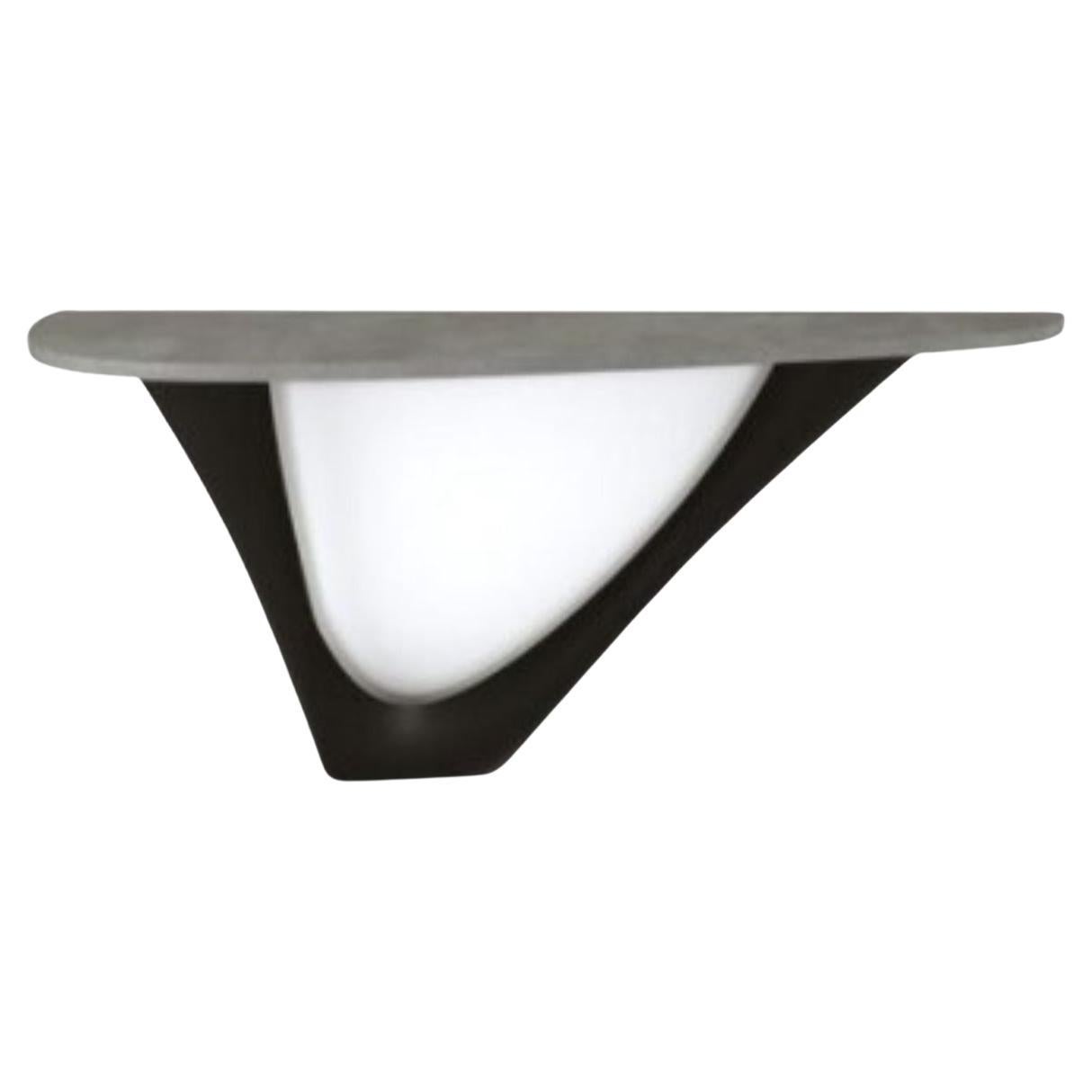 Black Brown G-Console Mono Steel Base with Concrete Top by Zieta For Sale