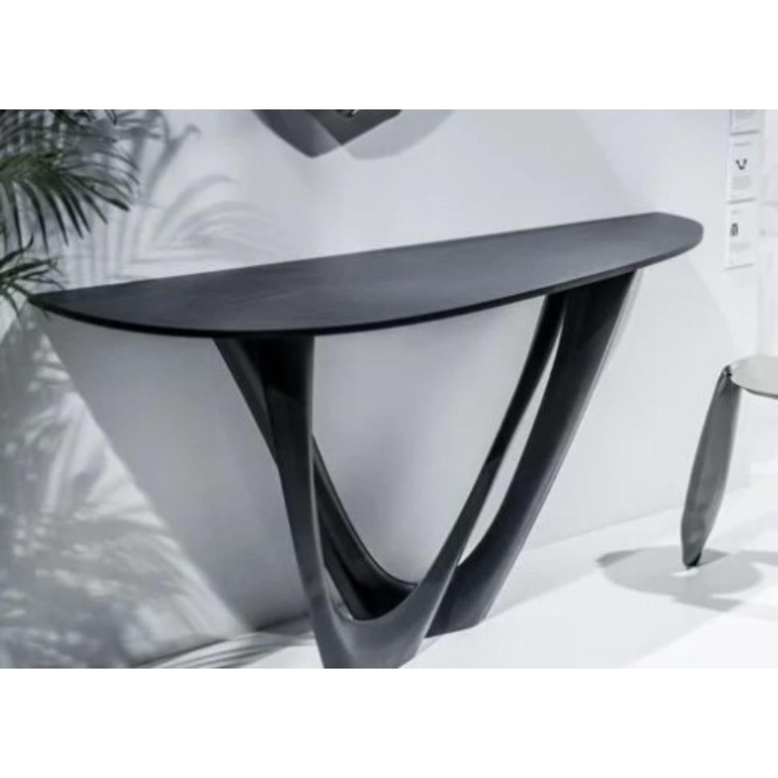 Black Brown G-Console Steel Base with Steel Top Mono by Zieta In New Condition For Sale In Geneve, CH