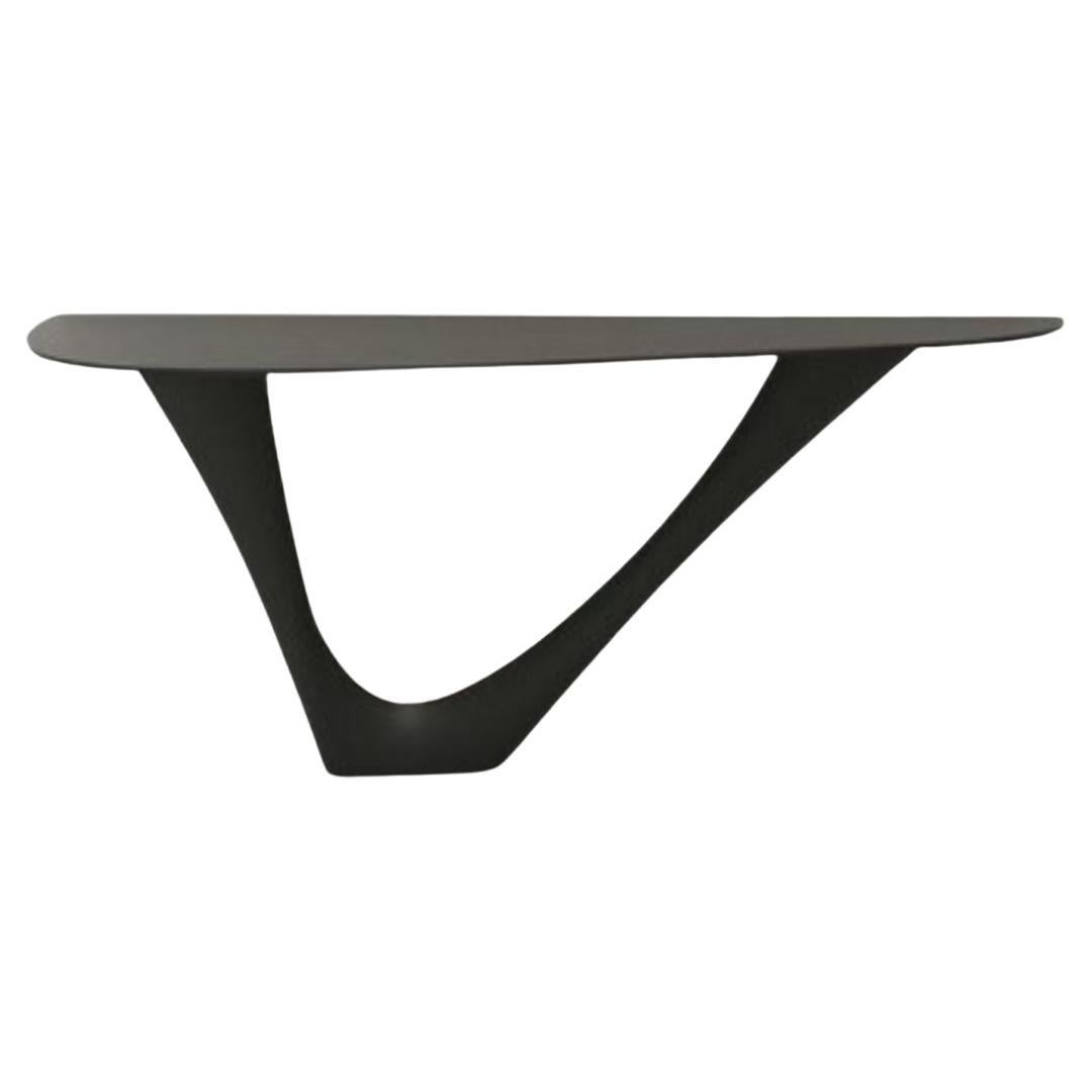 Schwarz Brown G-Konsole Stahlgestell mit Stahlplatte Mono von Zieta