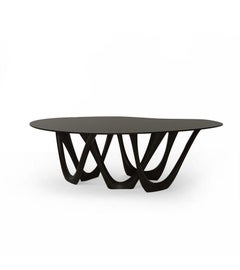 Black Brown Steel Sculptural G-Table by Zieta
