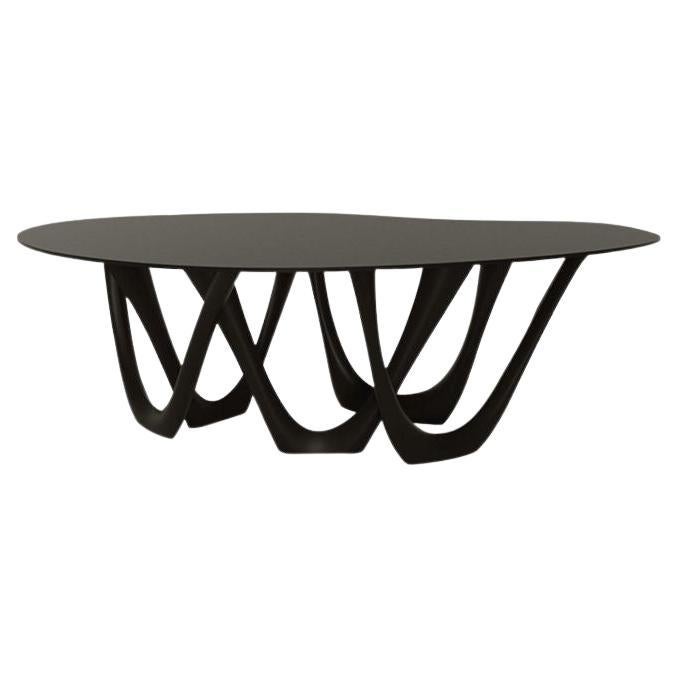 Table sculpturale G-Table en acier noir et brun de Zieta