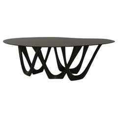Black Brown Steel Sculptural G-Table by Zieta