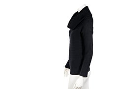Black Brunello Cucinelli Ribbed Cashmere Sweater