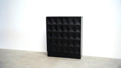 Black brutalist bar cabinet