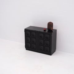 Black Brutalist Belgian bar cabinet