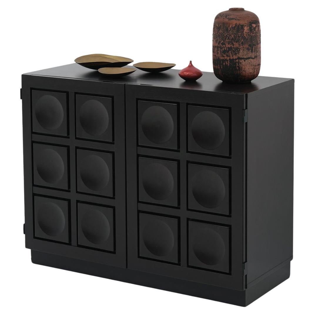 Black Brutalist Belgian bar cabinet