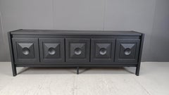 Black brutalist credenza, 1970s