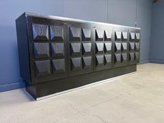 Black brutalist credenza, 1970s