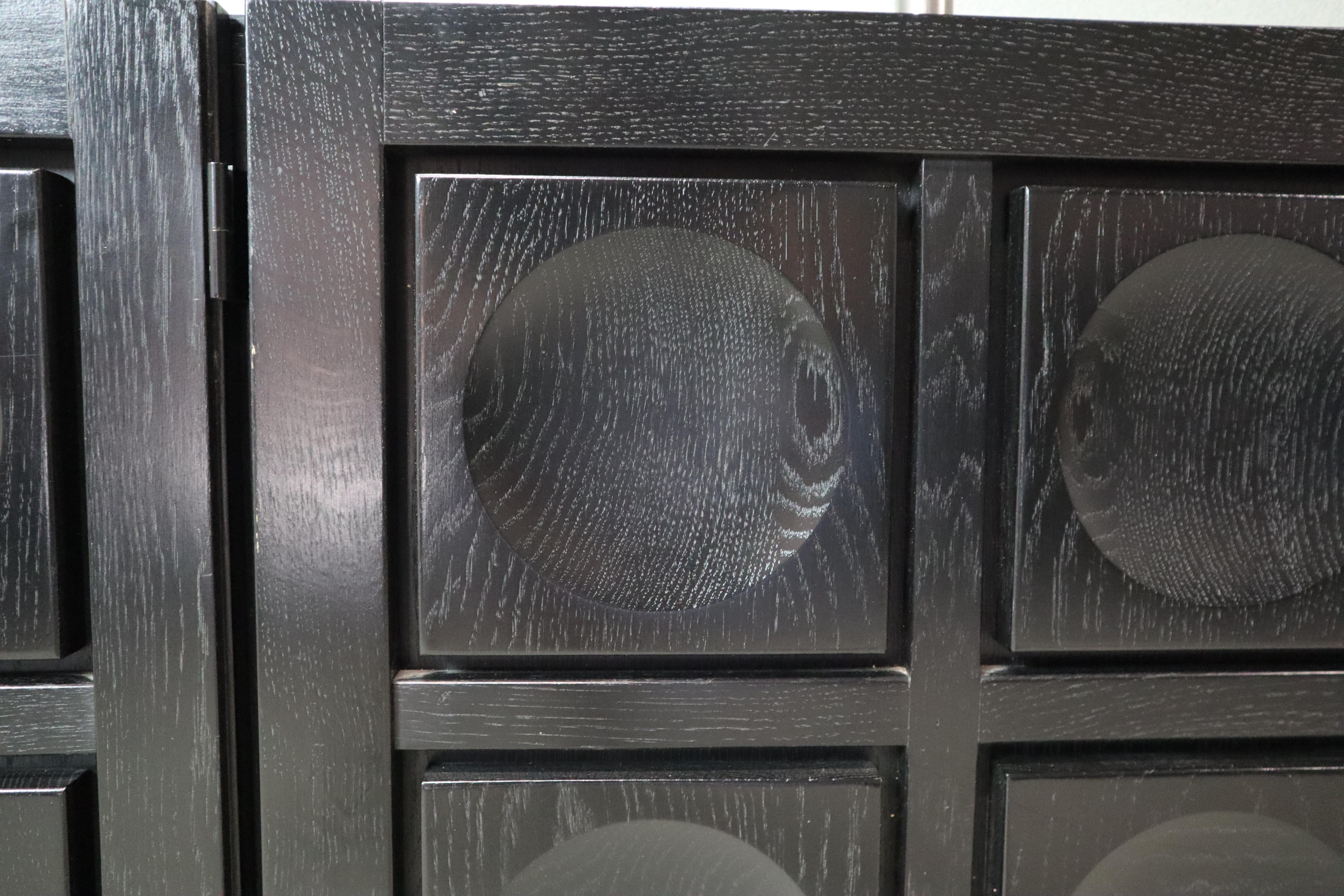 Buffet brutaliste noir de Frans Defour, Belgique, années 1970 en vente 3
