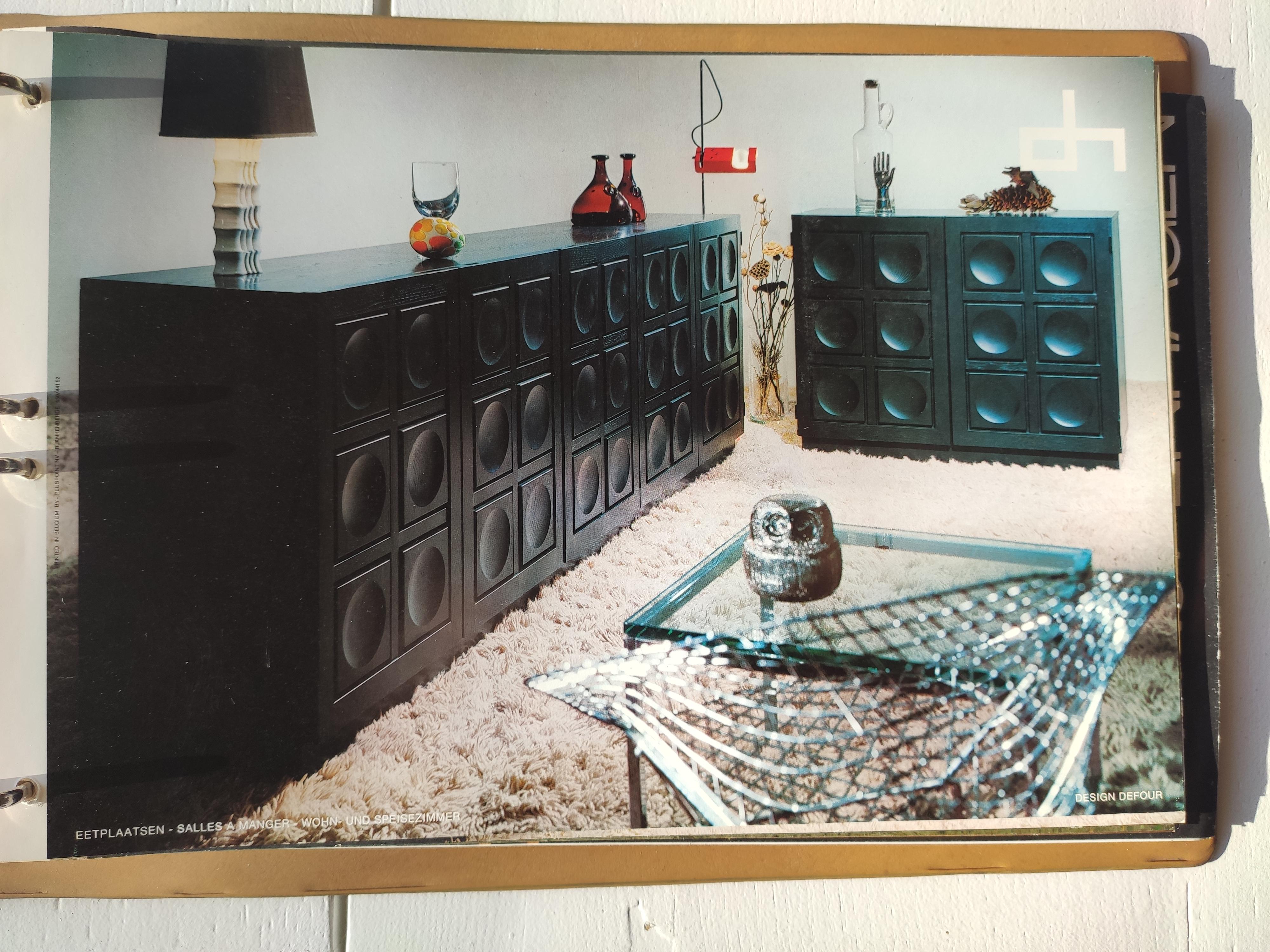 Buffet brutaliste noir de Frans Defour, Belgique, années 1970 en vente 10