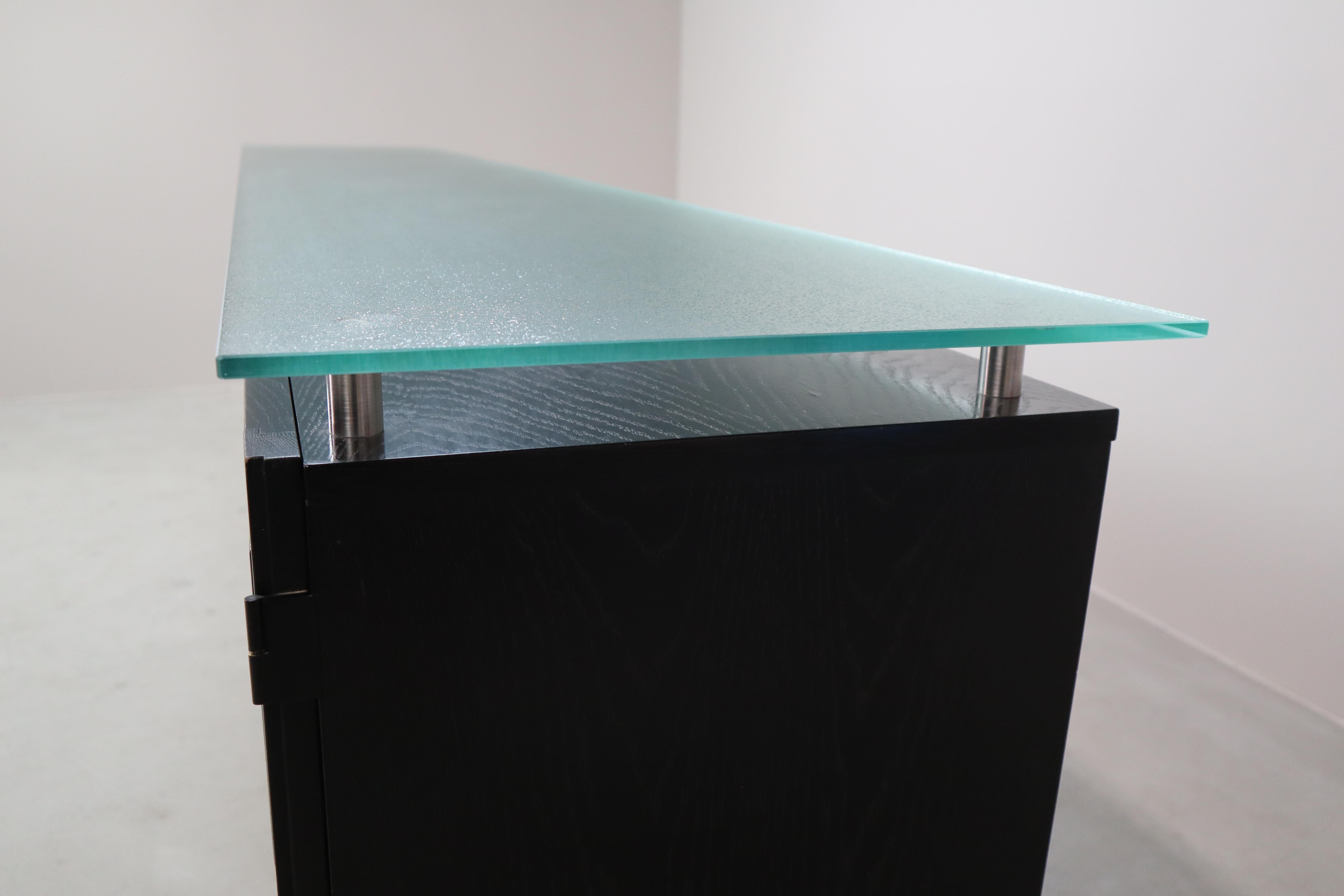 Buffet brutaliste noir de Frans Defour, Belgique, années 1970 Bon état - En vente à Langemark-Poelkapelle, BE