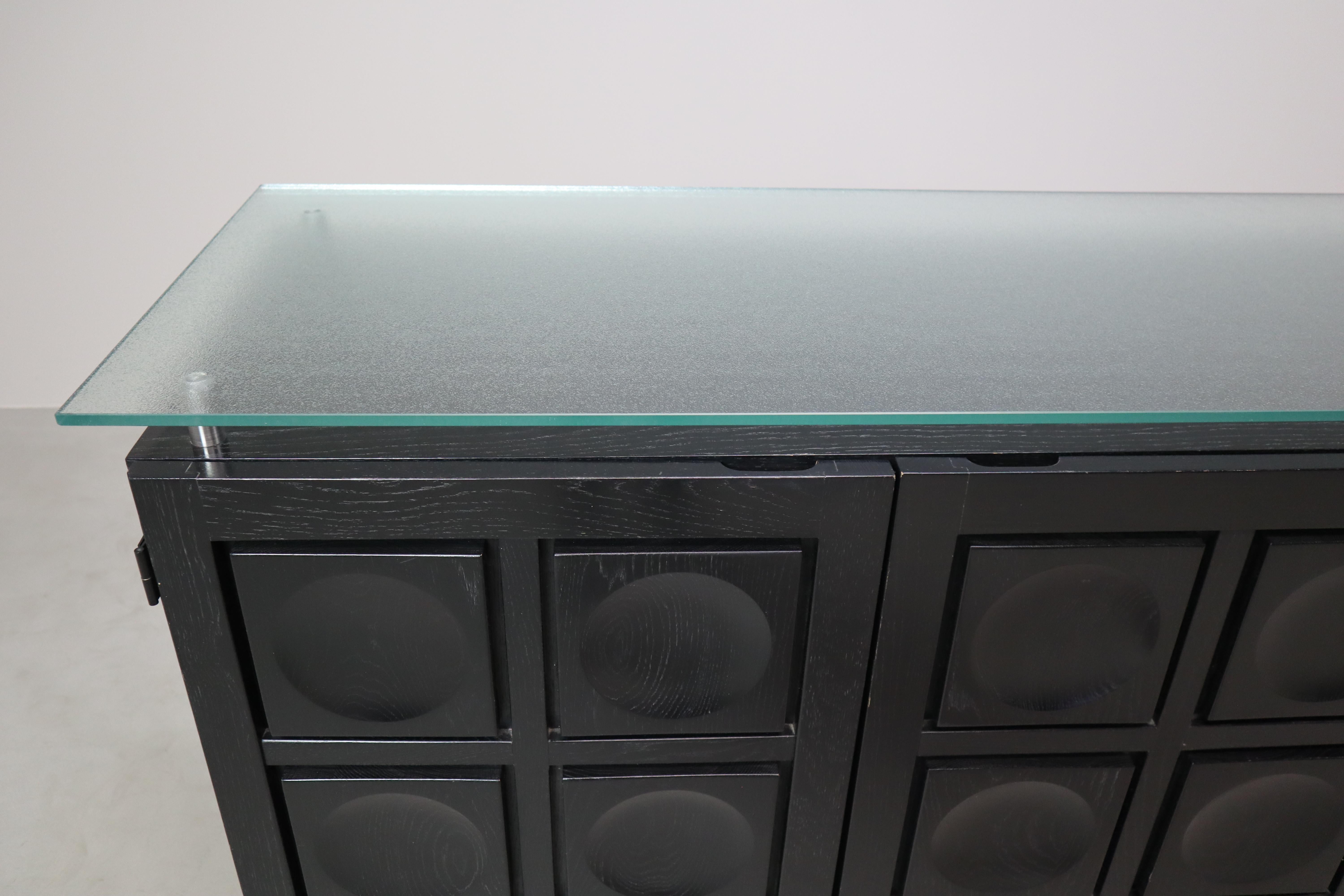Verre Buffet brutaliste noir de Frans Defour, Belgique, années 1970 en vente