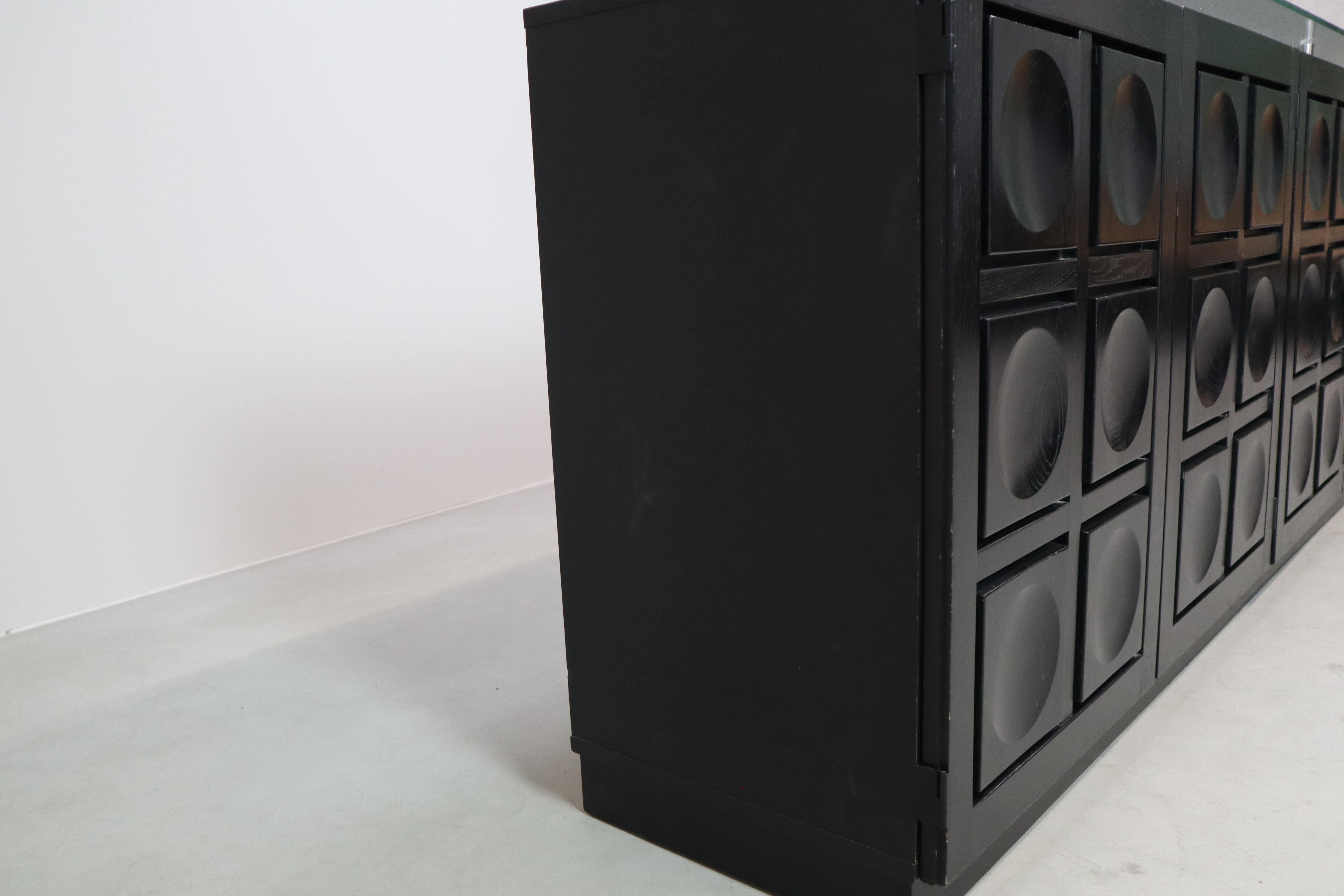 Buffet brutaliste noir de Frans Defour, Belgique, années 1970 en vente 2