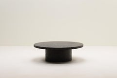 Black brutalist stone resin coffee table, 70’s The Netherlands.