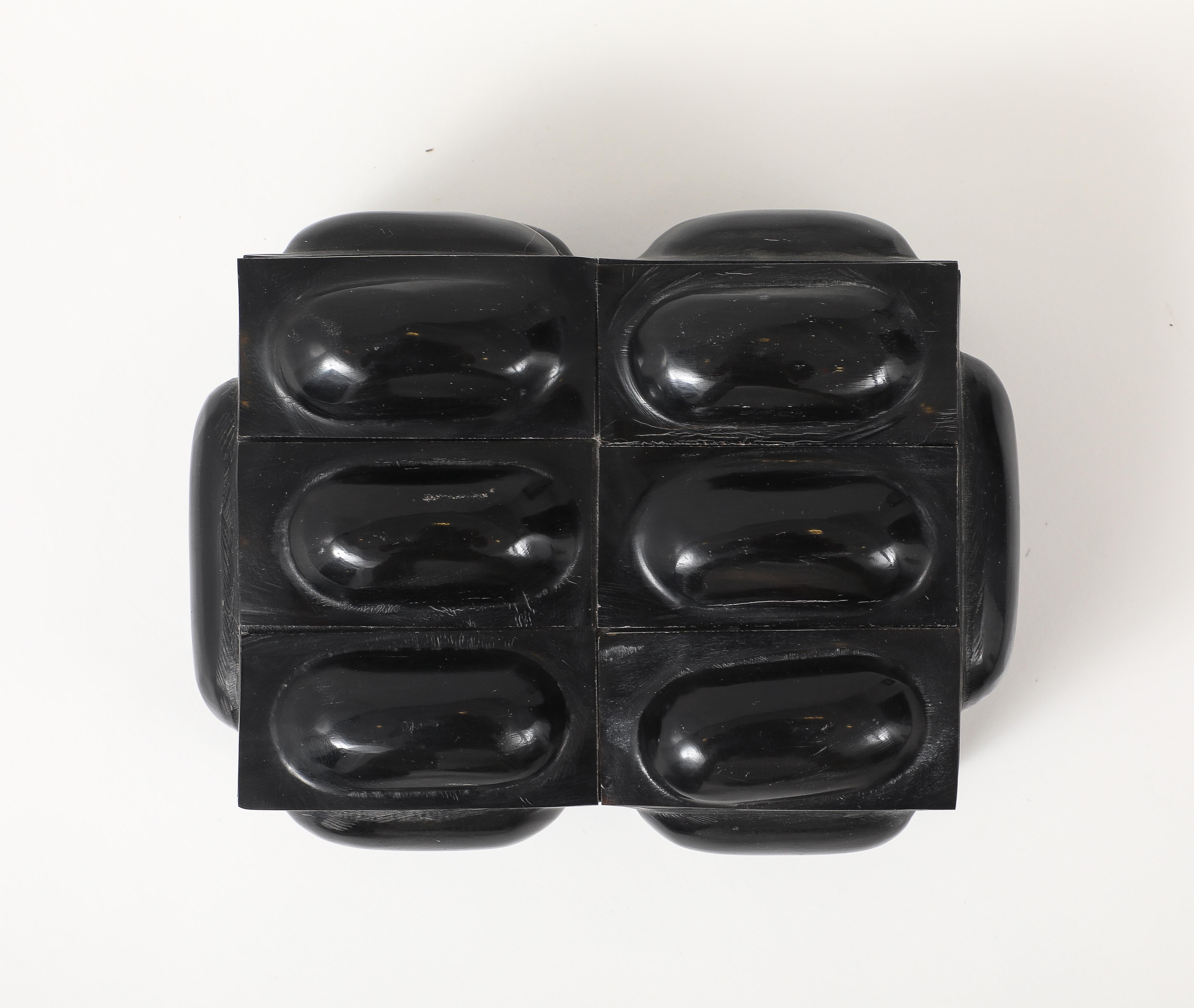 Schwarzer Büffel Horn Box im Angebot 1