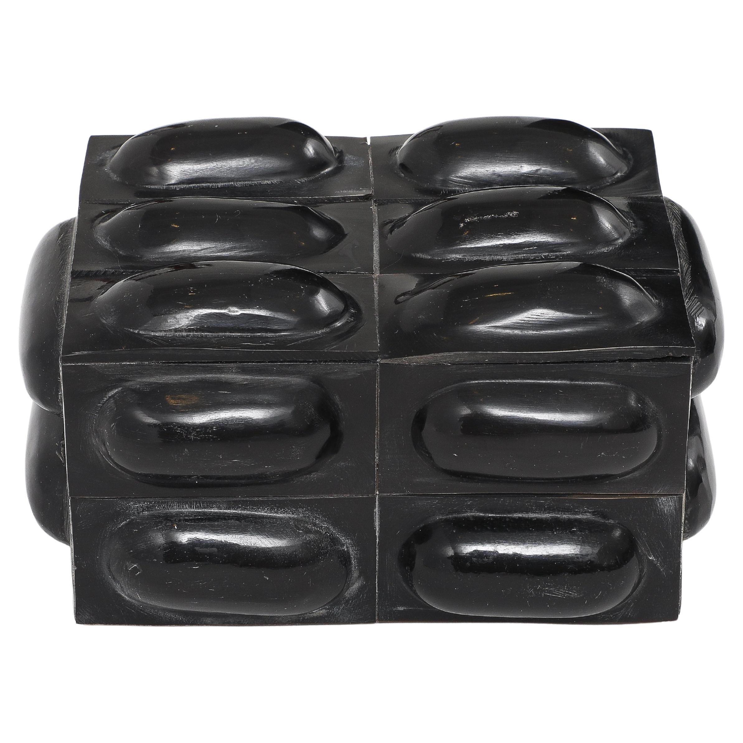 Schwarzer Büffel Horn Box im Angebot