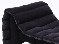 Black Bull Denim Daybed with Recycled Textile Filling by LikeMindedObjects