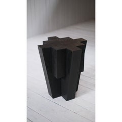 Brutalist Black Bunker Side Table by Arno Declercq