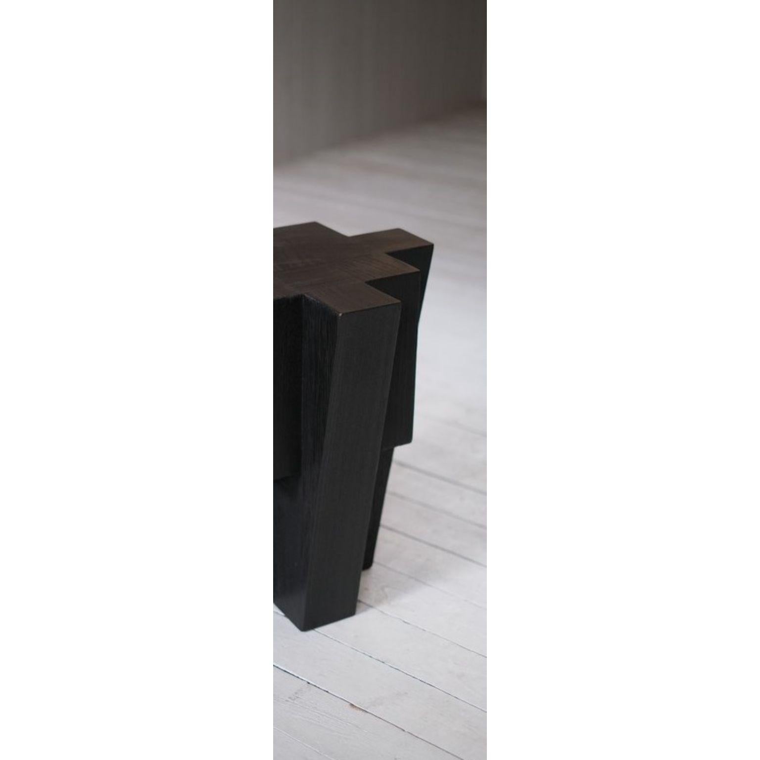 Belgian Black Bunker Side Table by Arno Declercq For Sale