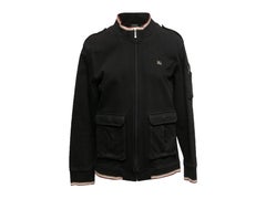 Black Burberry Black Label Zip Cargo Jacket Designer Size 3