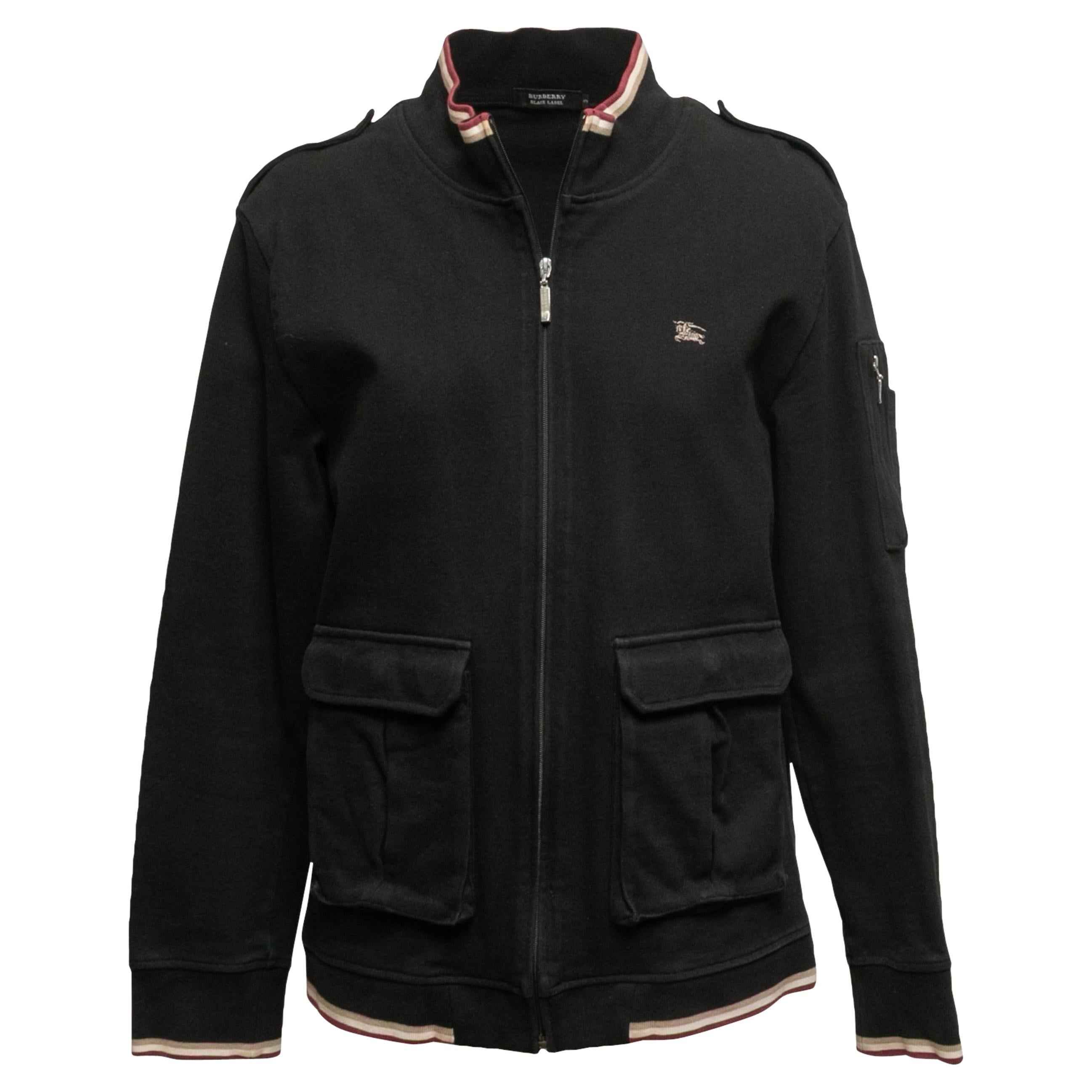 Burberry Black Label Giacca Cargo Zip Designer Taglia 3