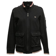 Black Burberry Black Label Zip Cargo Jacket Designer Size 3