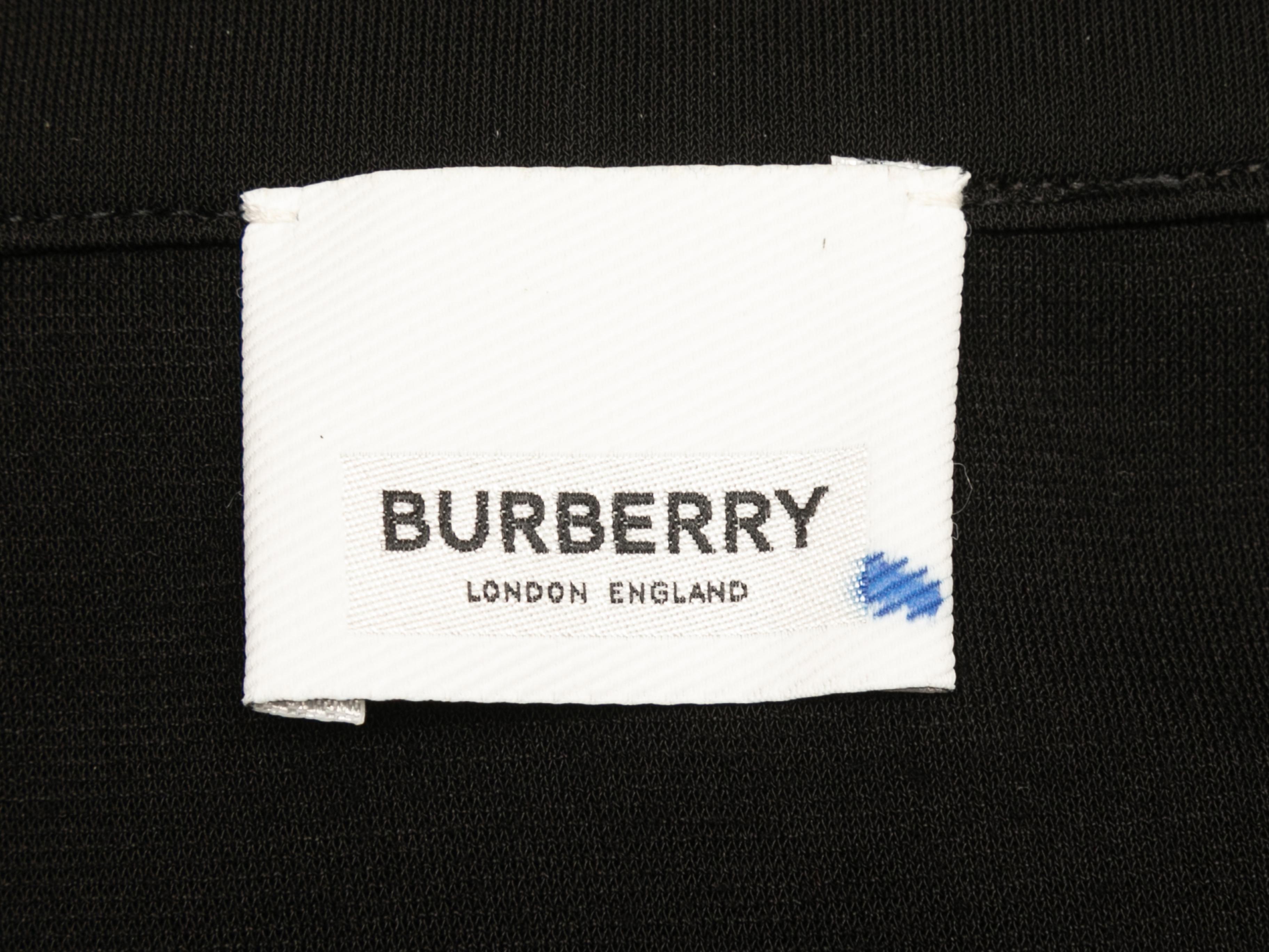 Women's Black Burberry Bodycon Rhinestone Fringe Skirt Size US S For Sale