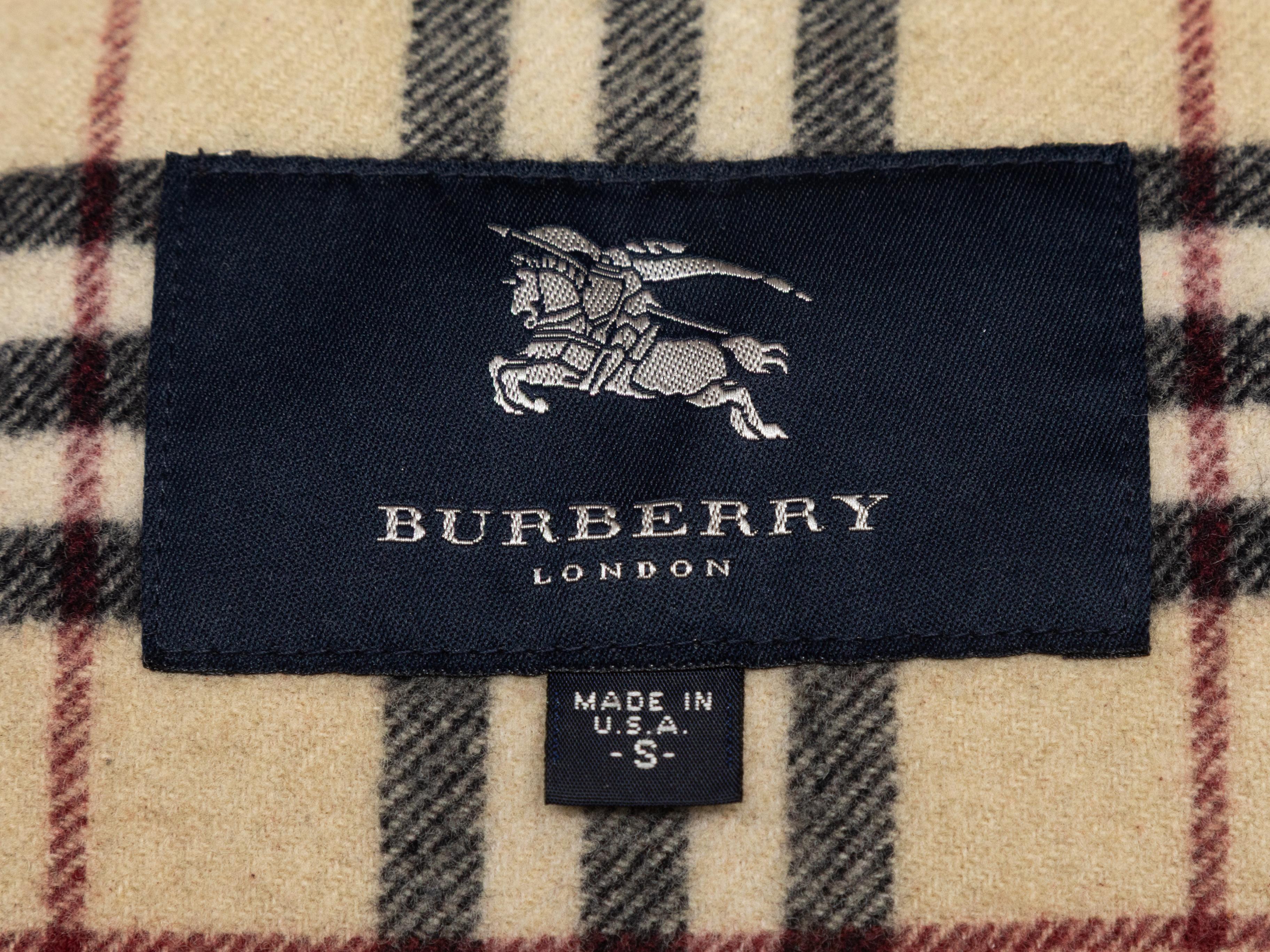 Donna Burberry nero con cappuccio e fodera in lana trapuntata taglia US S in vendita