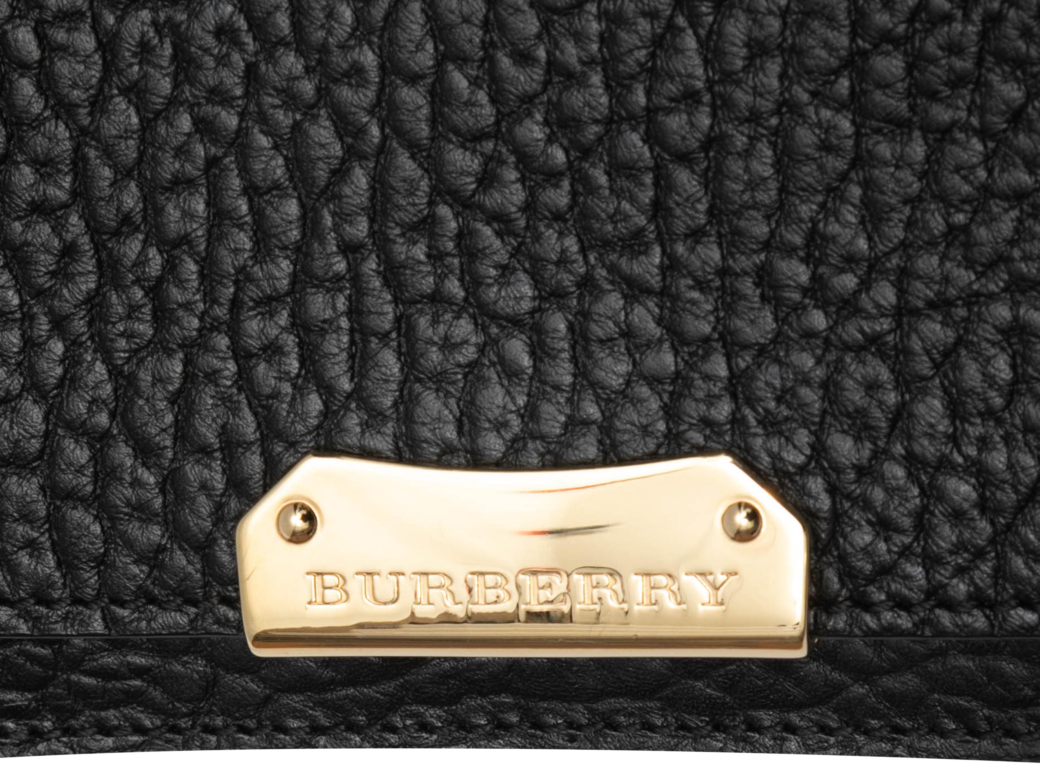 Women's Black Burberry Leather Crossbody Bag