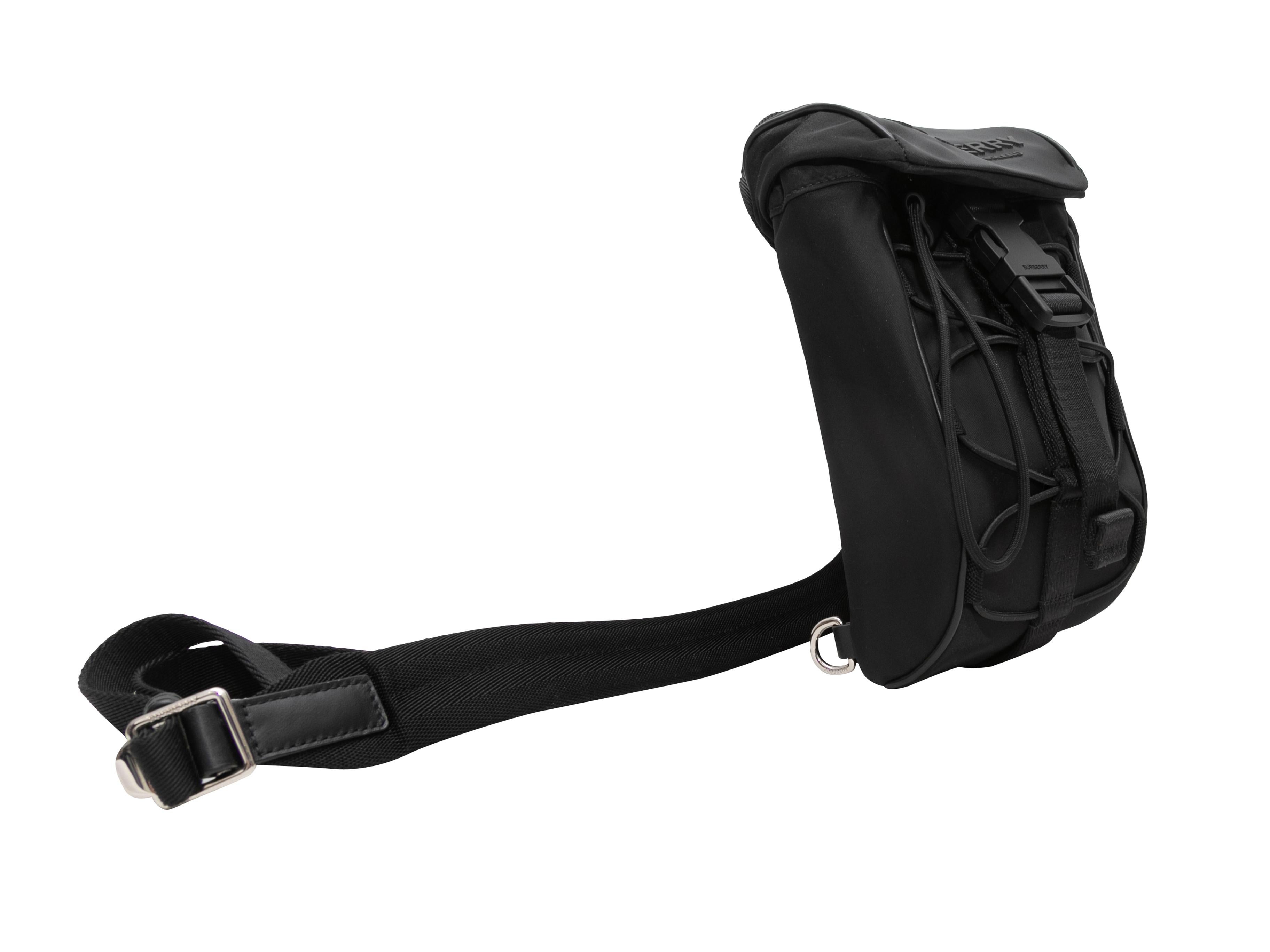 Women's Black Burberry Murray Nylon Sling Bag