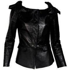 Black Burberry Prorsum Leather Jacket