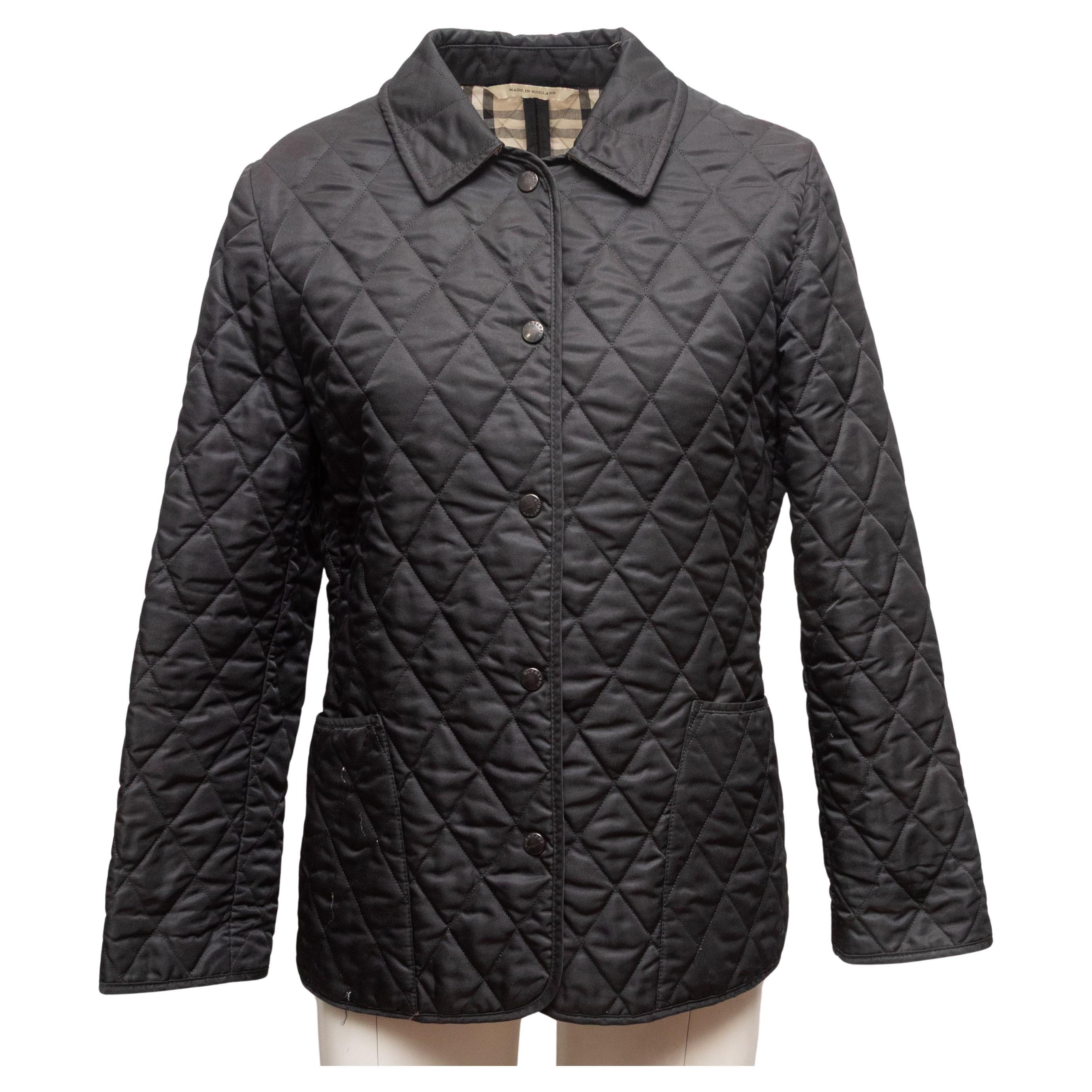 Black Burberry Quilted Jacket Size US XS