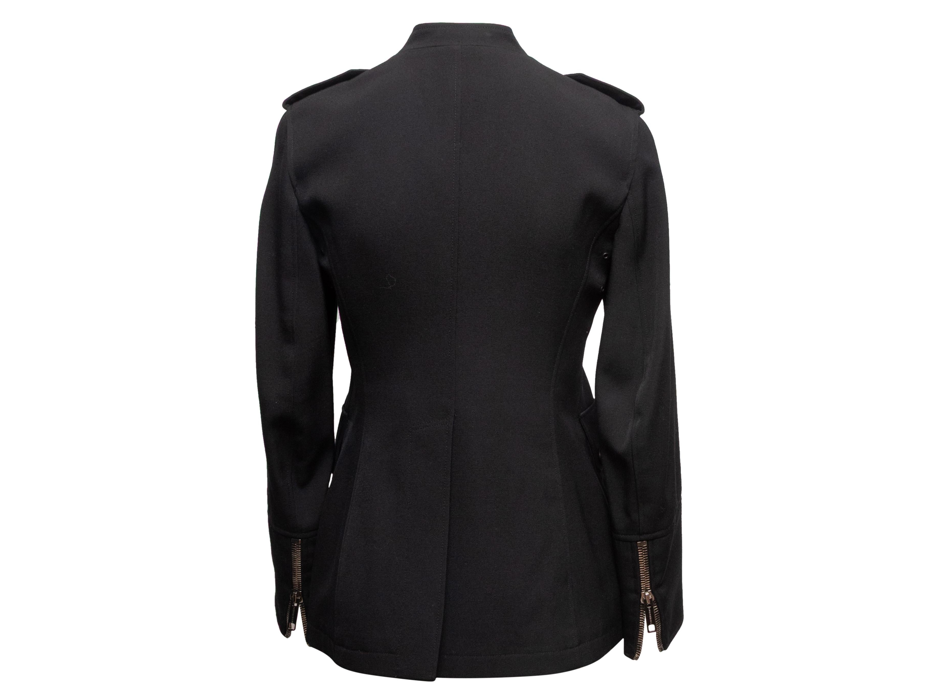 Giacca militare Burberry nera in lana taglia 6 In condizioni buone in vendita a New York, NY