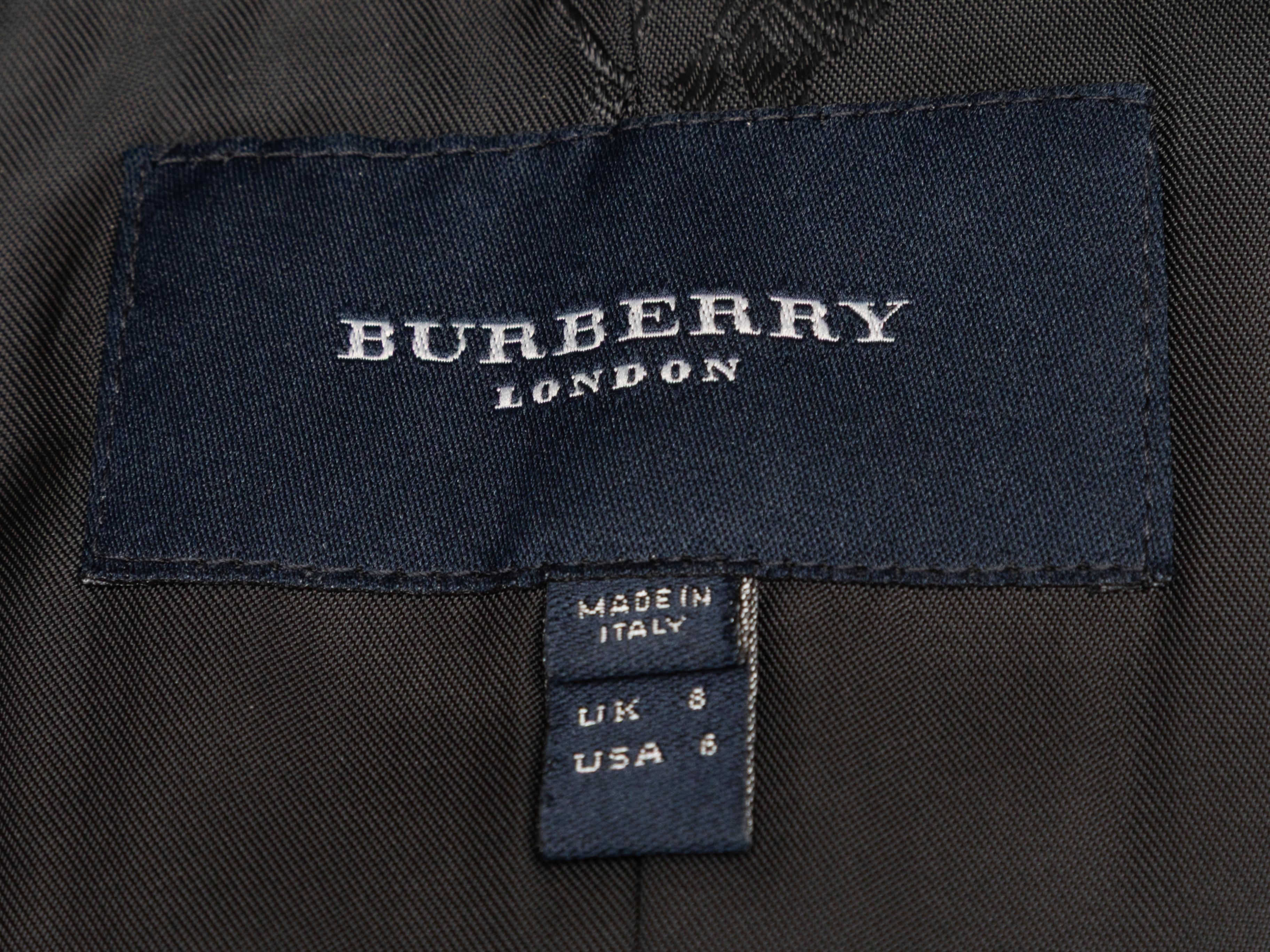 Donna Giacca militare Burberry nera in lana taglia 6 in vendita