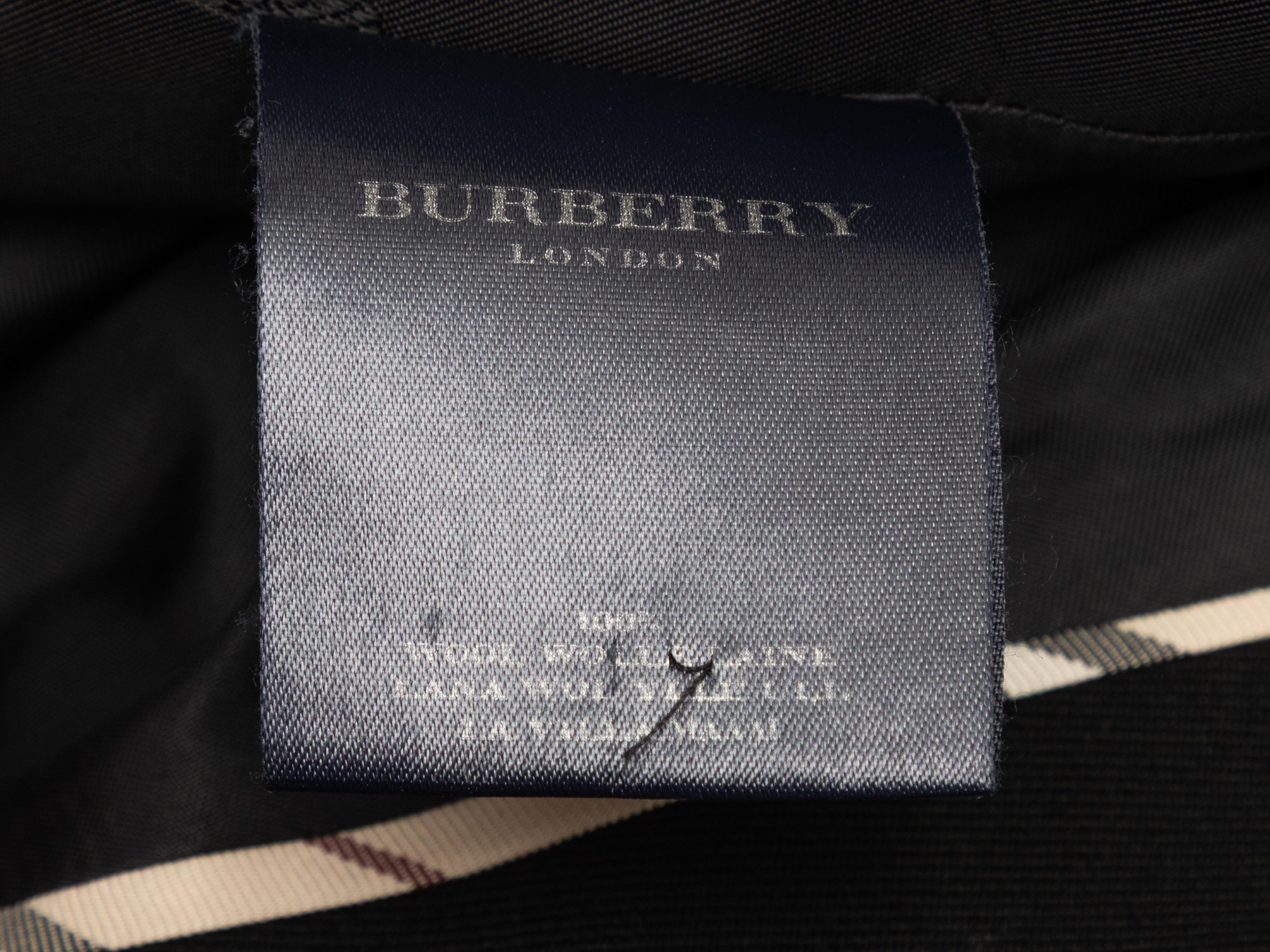 Giacca militare Burberry nera in lana taglia 6 in vendita 1