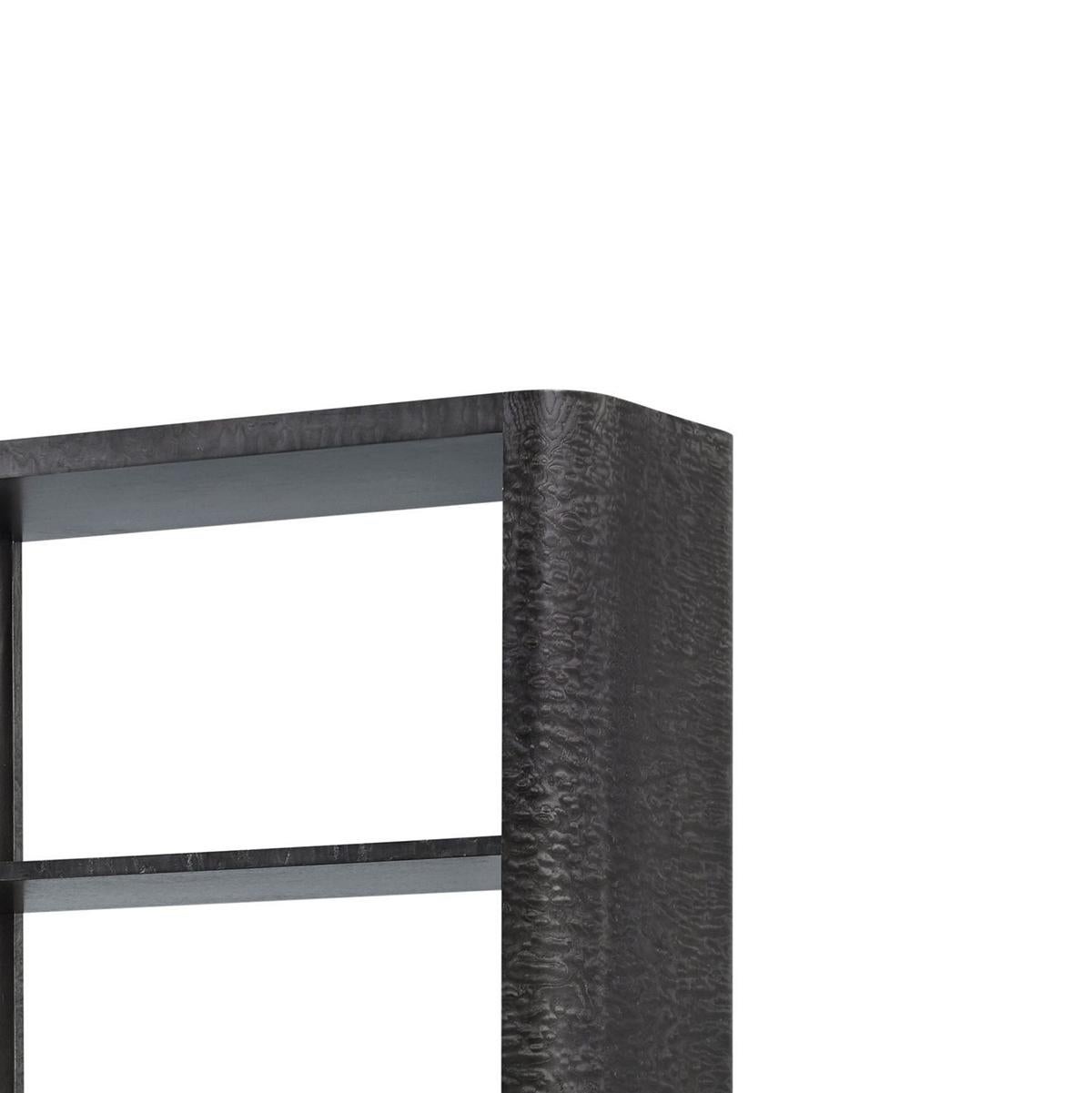 Vietnamese Black Burl Art Deco Bookcase For Sale