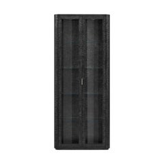 Black Burl Art Deco Curio Cabinet