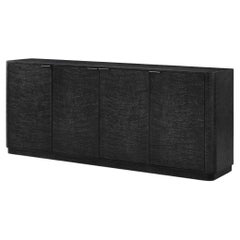 Black Burl Art Deco Sideboard