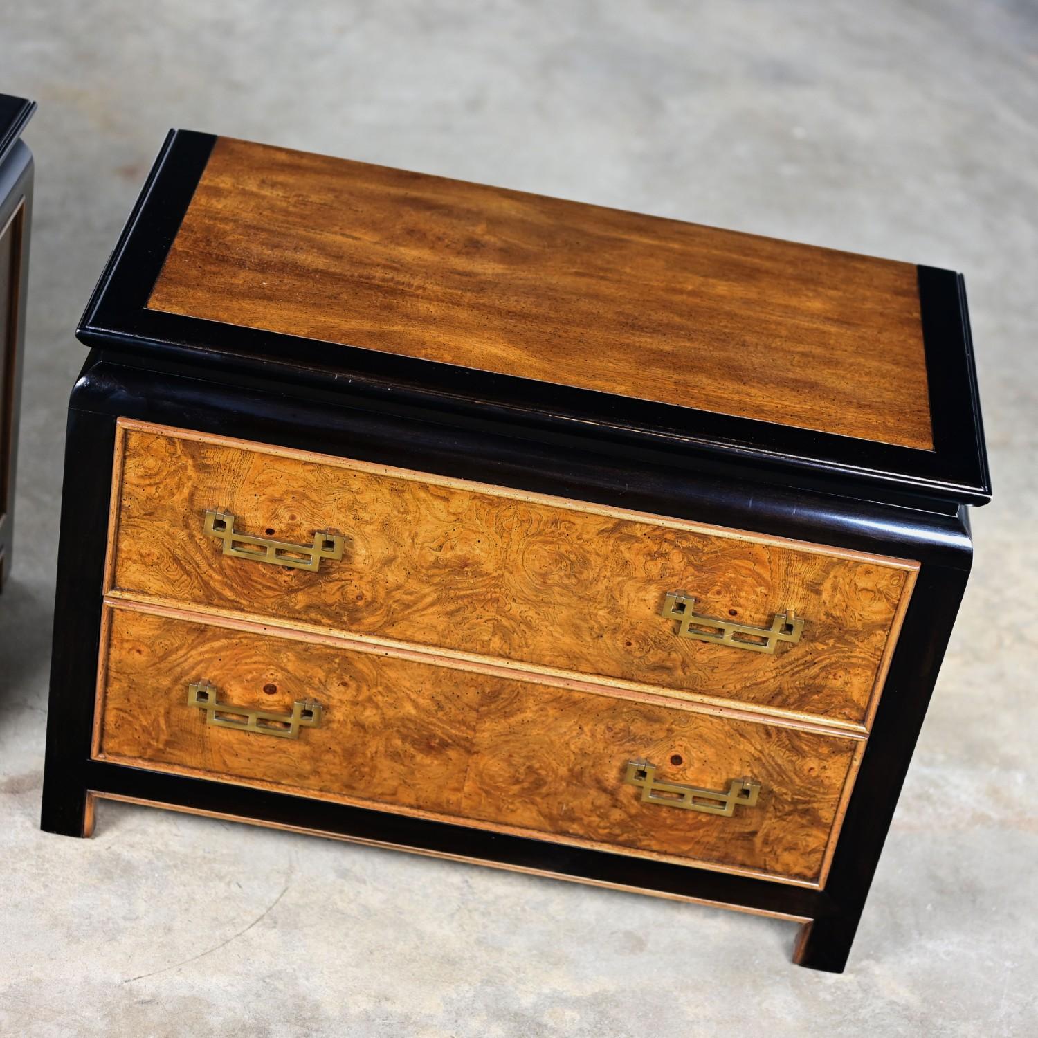 Black & Burl Chin Hua Nightstands by Raymond K. Sabota for Century Furn a Pair 9