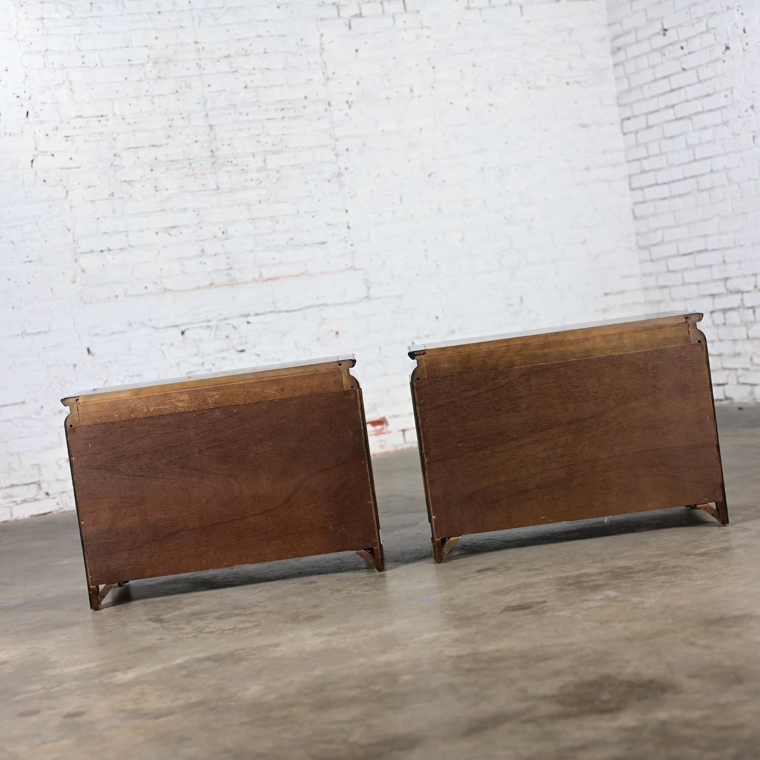 Black & Burl Chin Hua Nightstands by Raymond K. Sabota for Century Furn a Pair 11